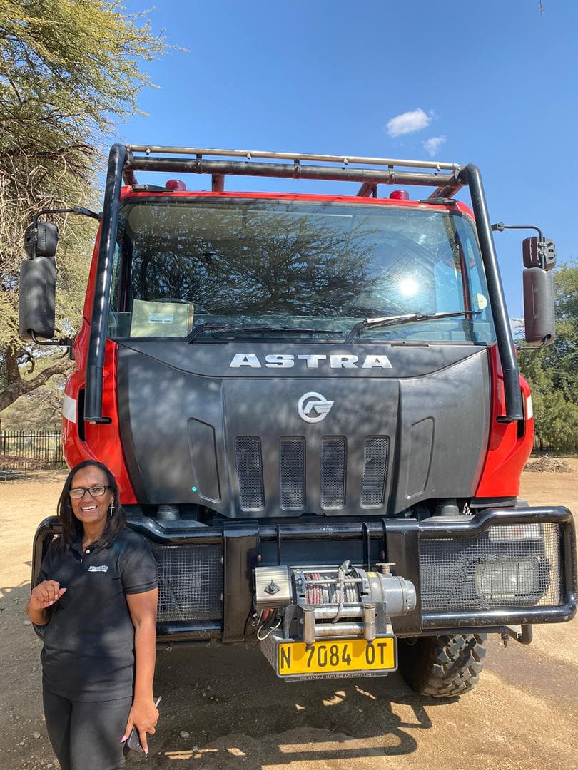 Khoisan-built firefighting trailer for a Namibian mining operation